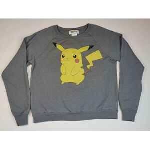Pokemon Sweatshirt Womens Medium. y2k Crewneck Grey Longsleeve.